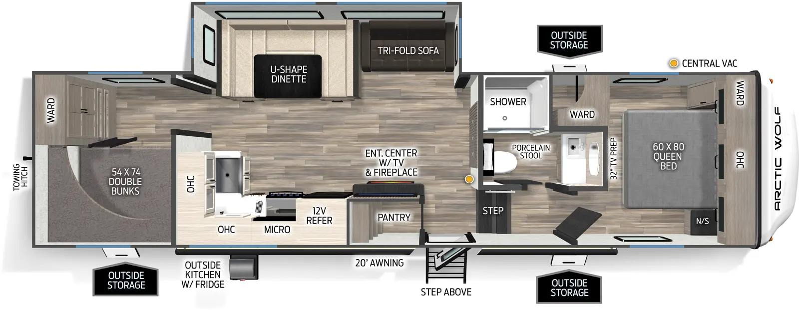 Arctic Wolf 287BH Floorplan